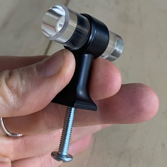 Knob, acrylic bar knob,Matt Black, and clear new in packaging by Liberty - Picture 11 of 17